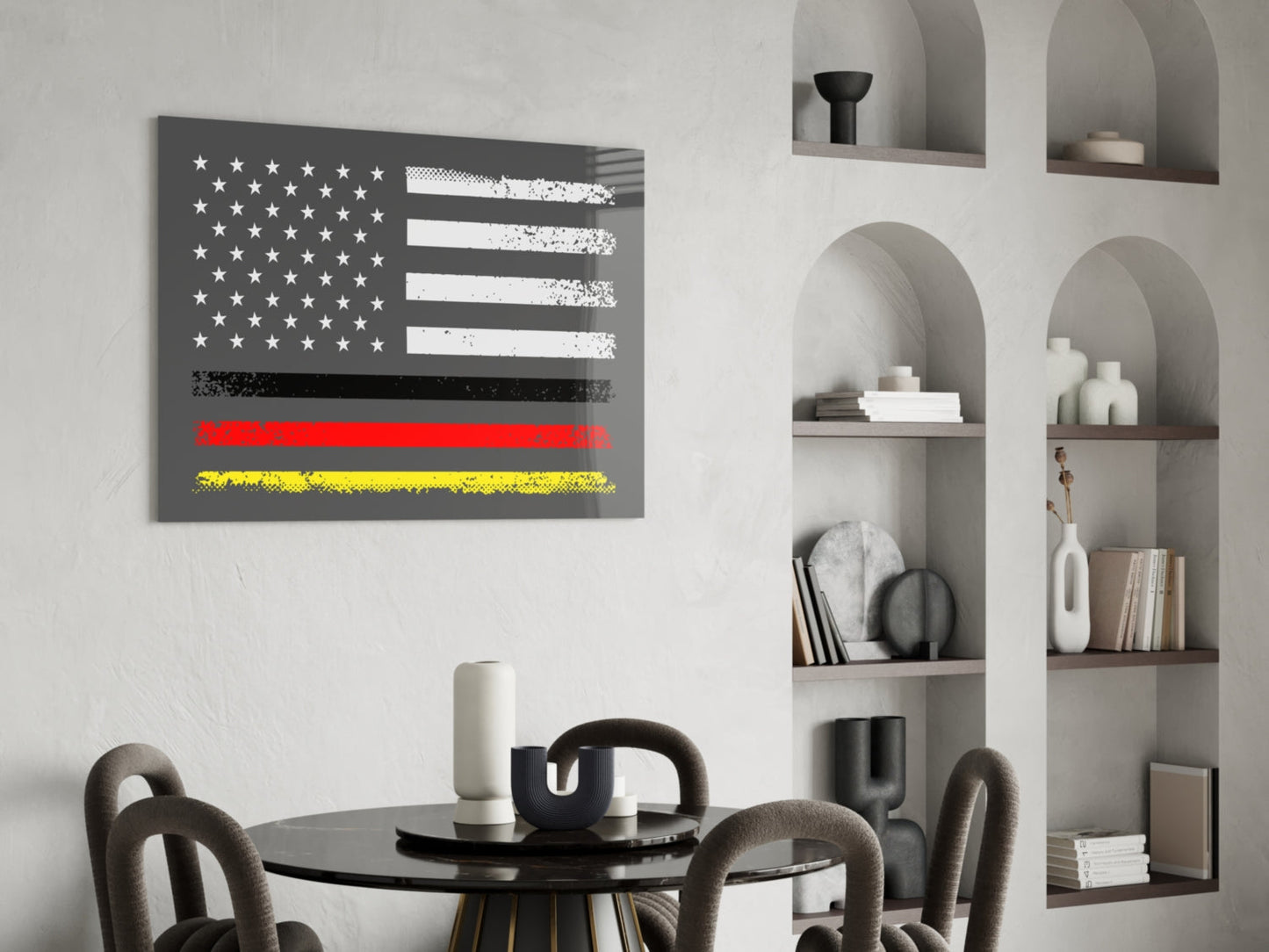 USA - Germany Flag Glass Wall Art