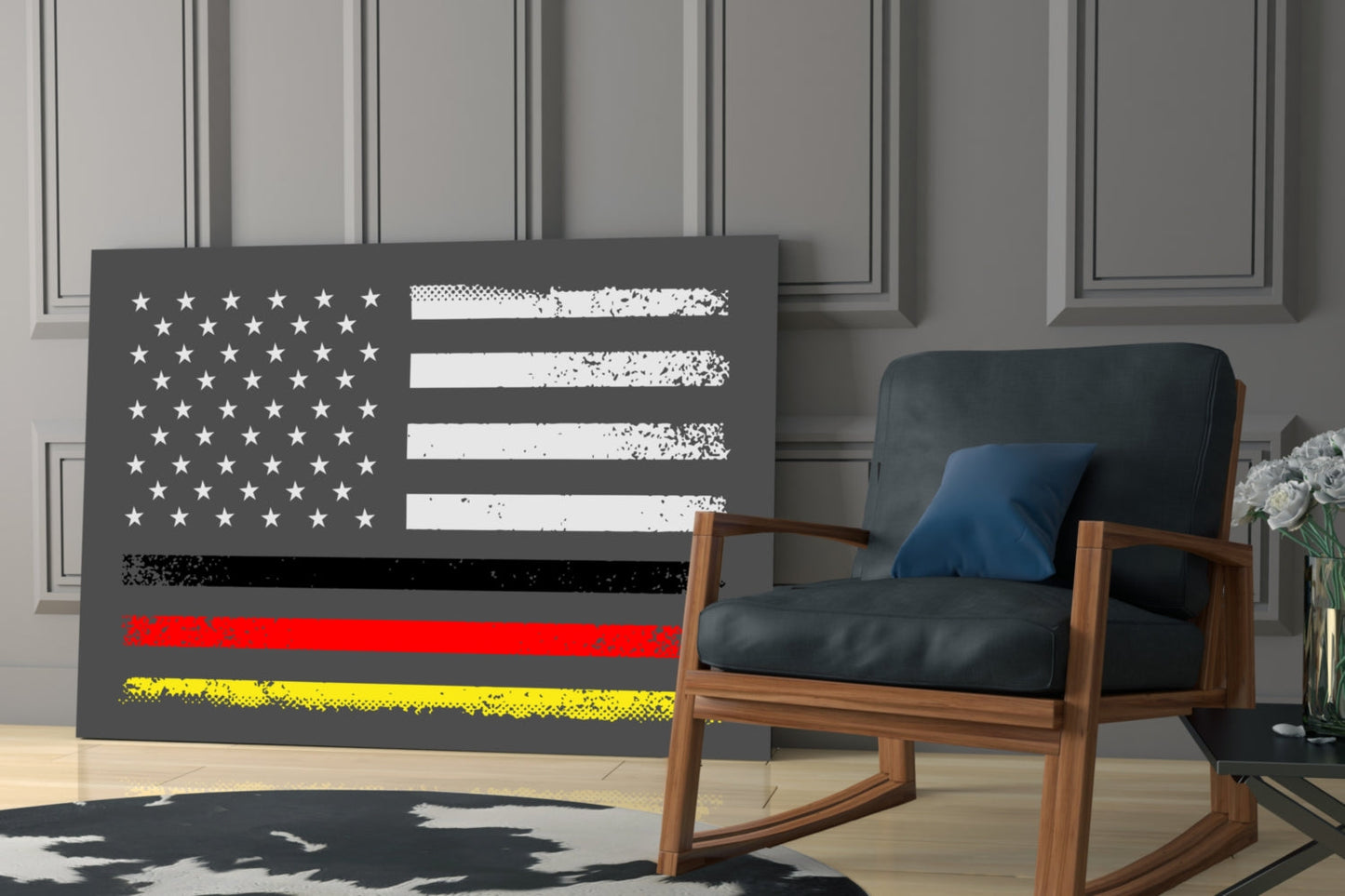 USA - Germany Flag Glass Wall Art