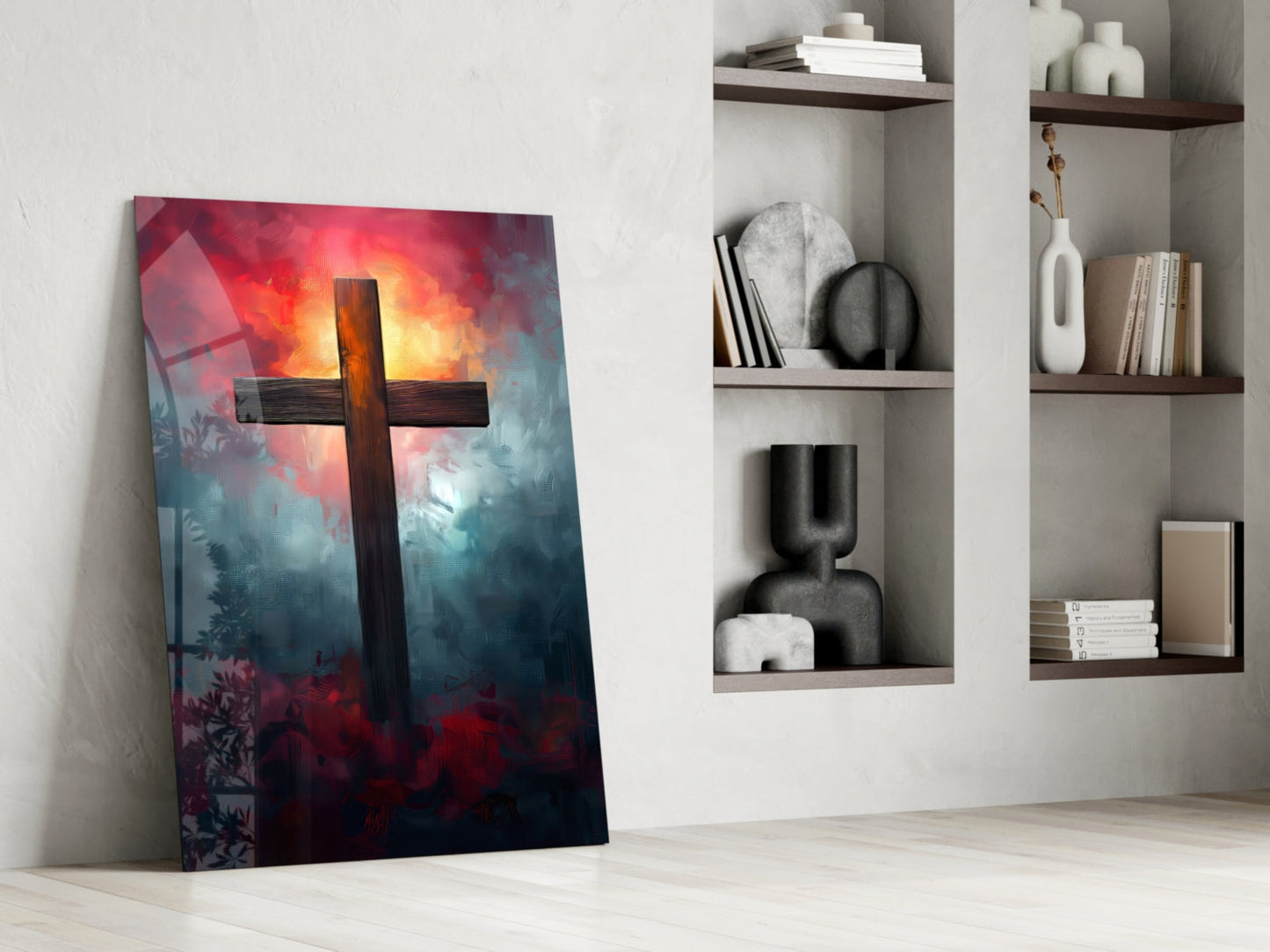 Cross Glass Wall Art
