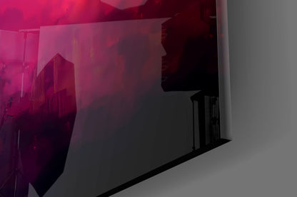 Sunset Cross Glass Wall Art
