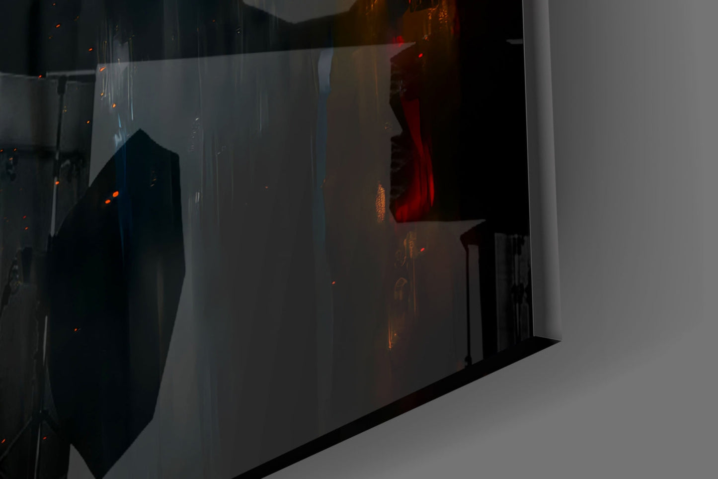 Golden Crucifixion Glass Wall Art