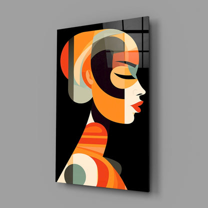 Mid-Century She Glass Wall Art
