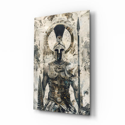 Roman Gladiator Sketch Glass Wall Art