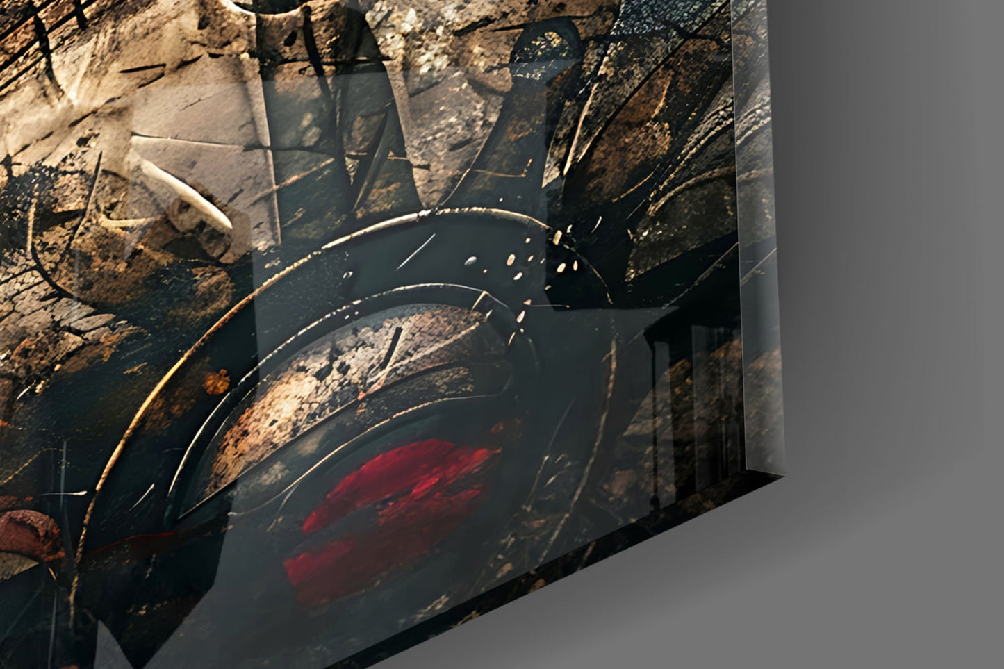 Charging Gladiator Glass Wall Art