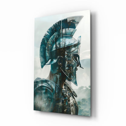 Foggy Battlefield Gladiator Glass Wall Art