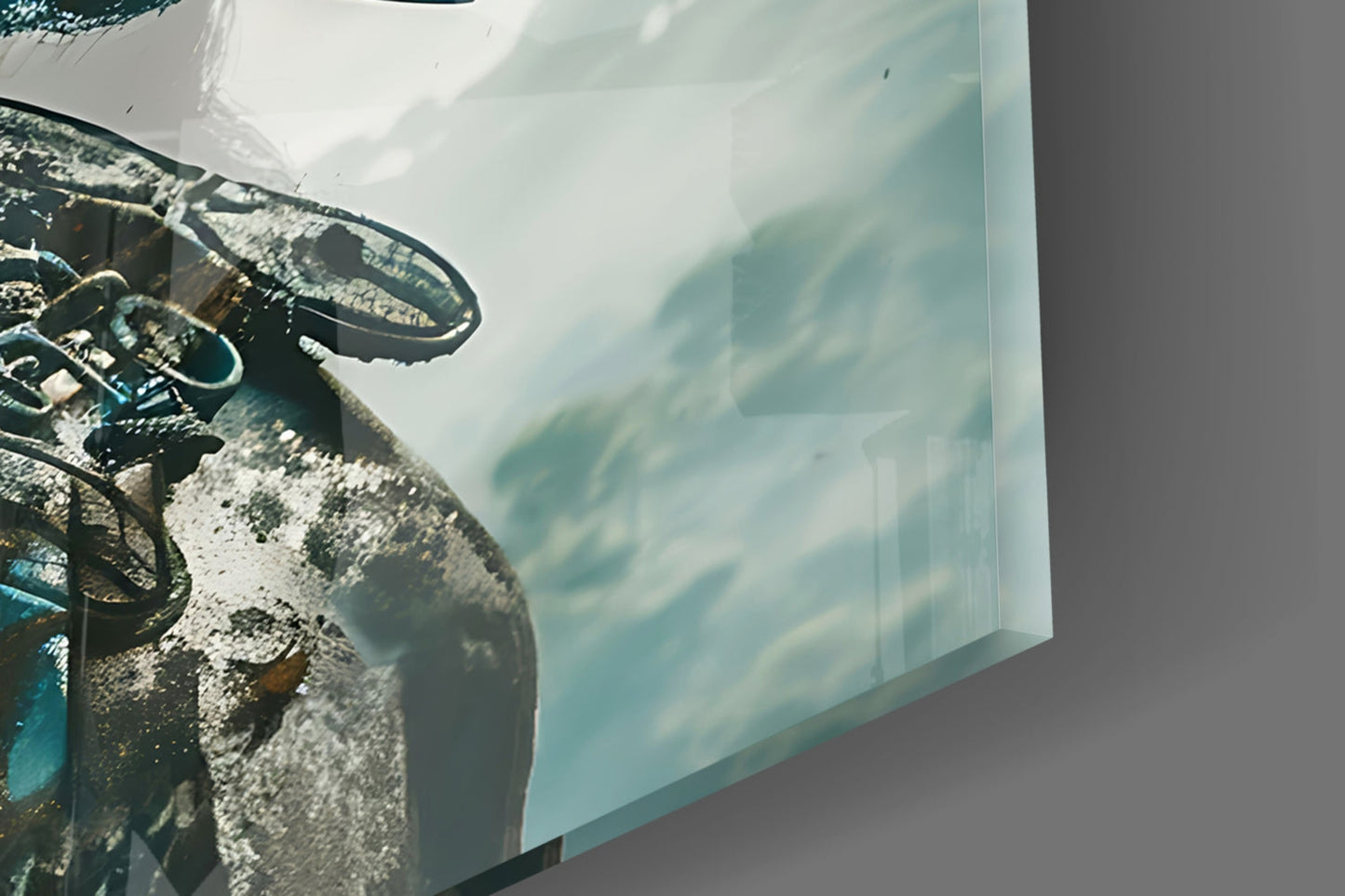 Foggy Battlefield Gladiator Glass Wall Art