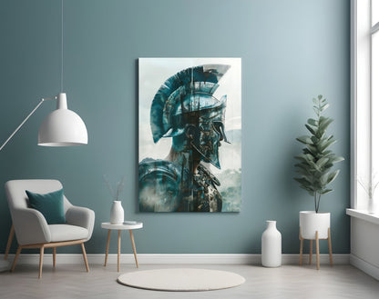 Foggy Battlefield Gladiator Glass Wall Art