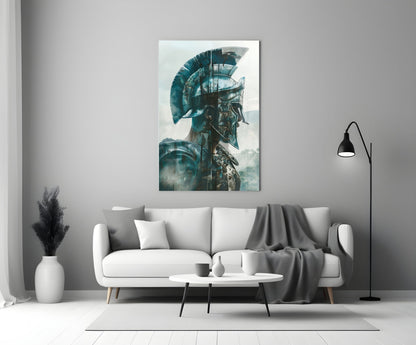 Foggy Battlefield Gladiator Glass Wall Art