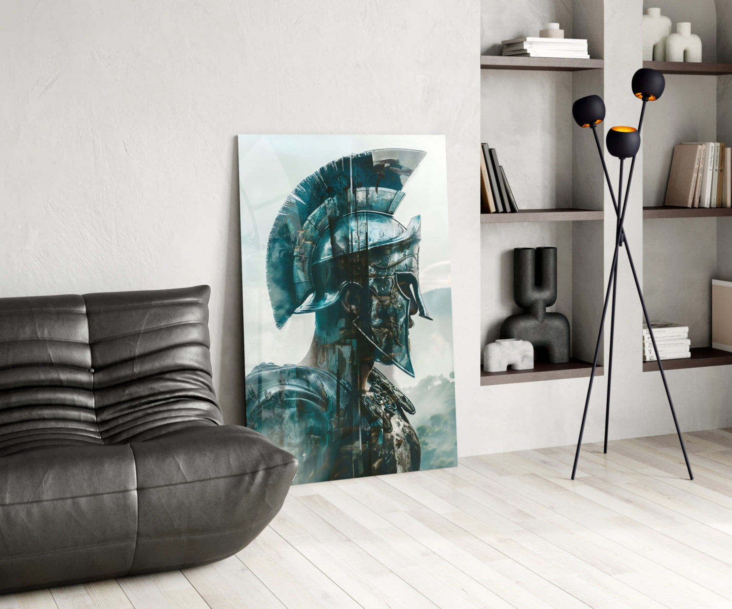 Foggy Battlefield Gladiator Glass Wall Art