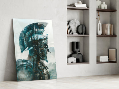 Foggy Battlefield Gladiator Glass Wall Art