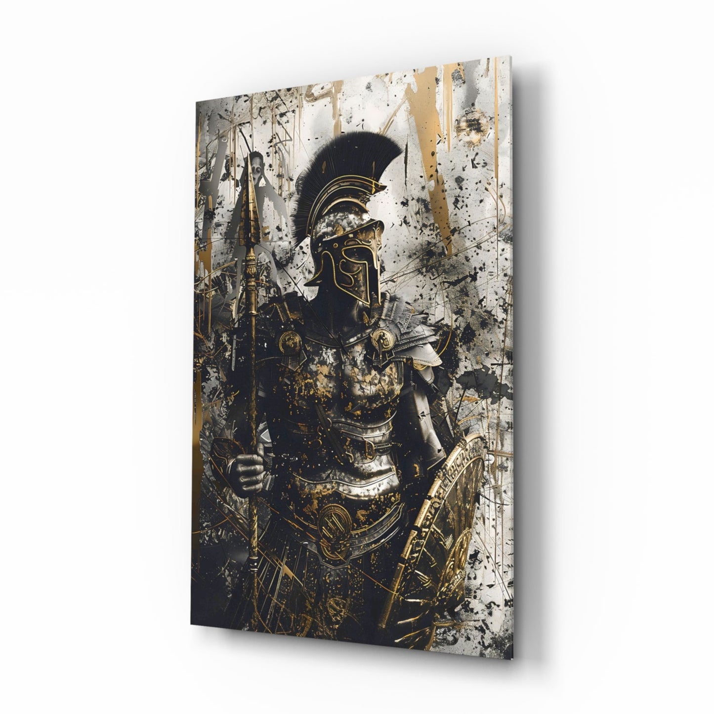 Stoic Roman Gladiator Glass Wall Art