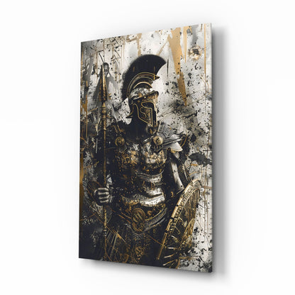 Stoic Roman Gladiator Glass Wall Art
