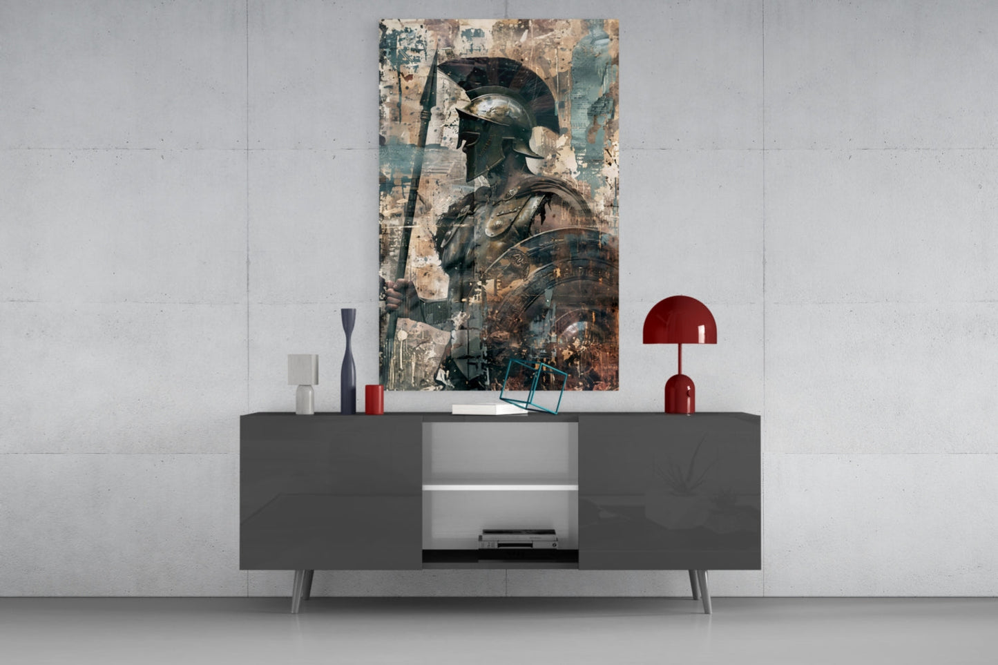 Ruins Gladiator Glass Wall Art