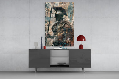 Ruins Gladiator Glass Wall Art