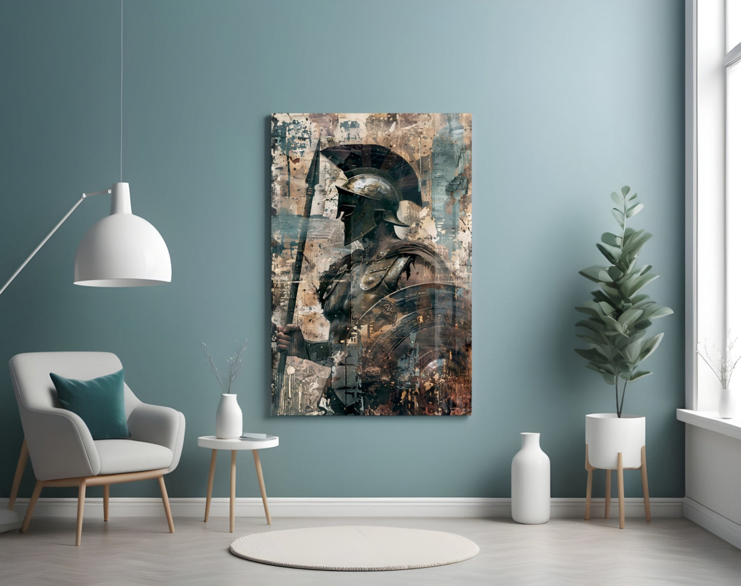 Ruins Gladiator Glass Wall Art