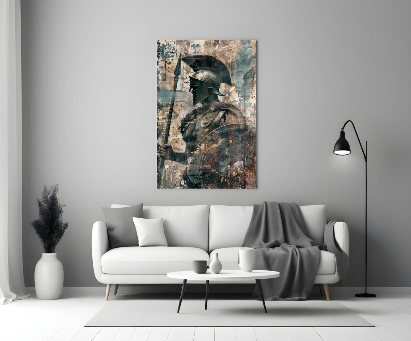Ruins Gladiator Glass Wall Art