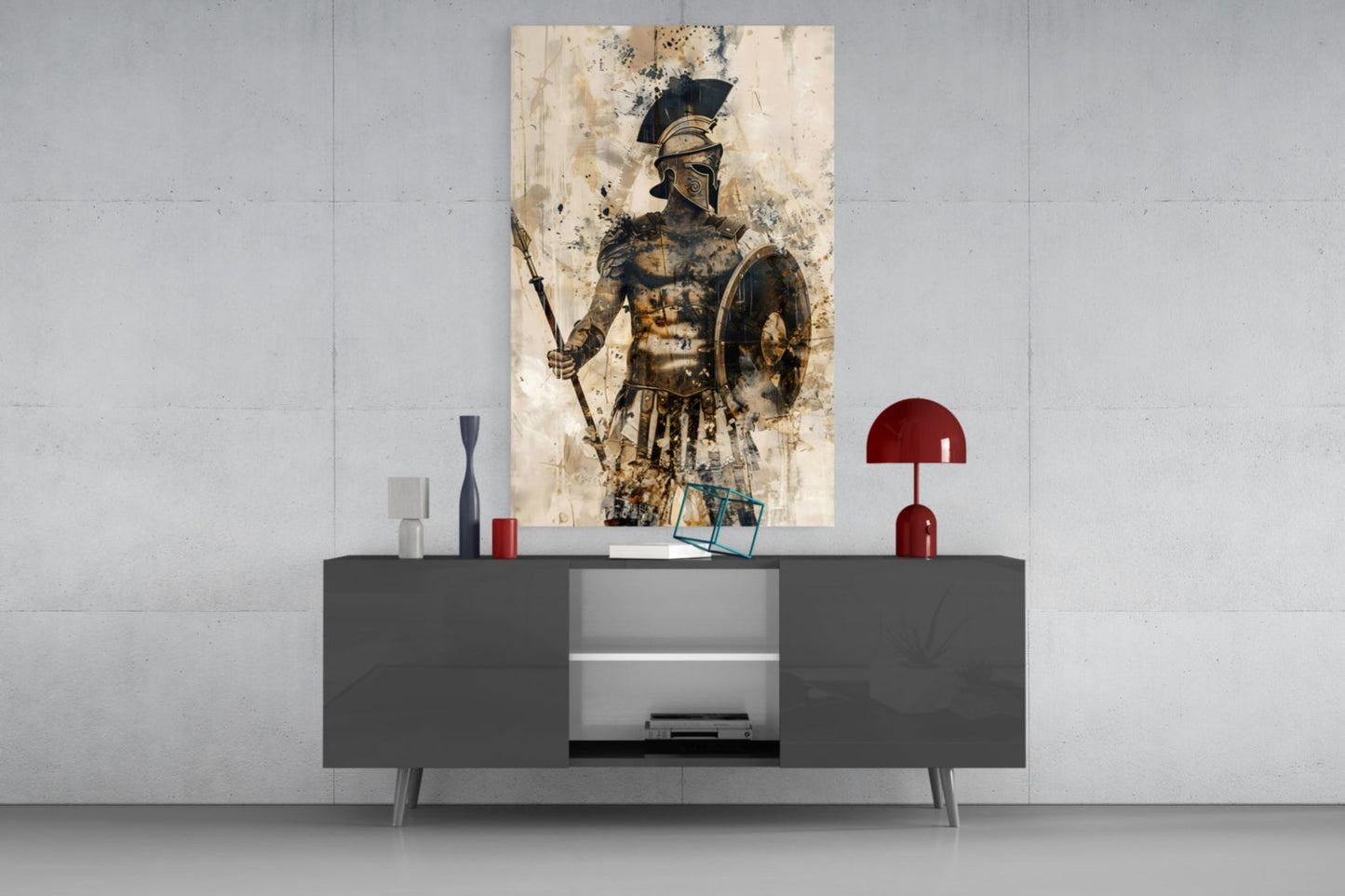 Amber Cream Gladiator Glass Wall Art