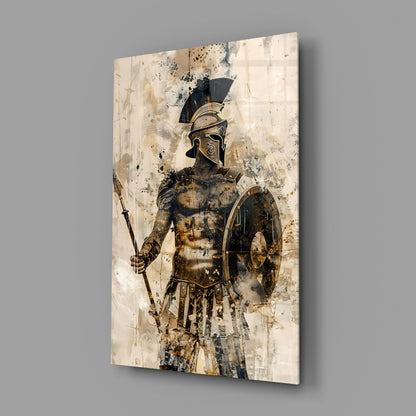 Amber Cream Gladiator Glass Wall Art