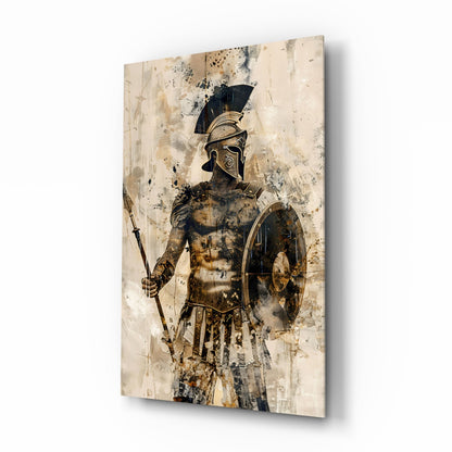 Amber Cream Gladiator Glass Wall Art