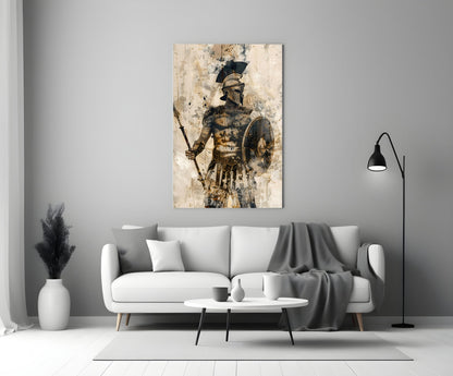 Amber Cream Gladiator Glass Wall Art