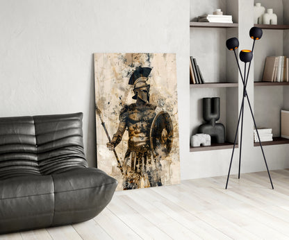 Amber Cream Gladiator Glass Wall Art
