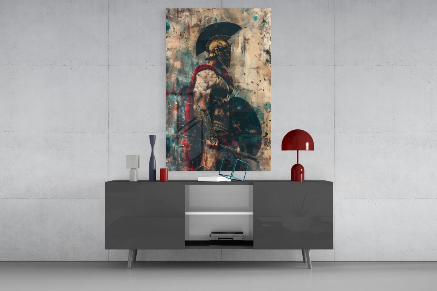 Arched Window Gladiator Glass Wall Art