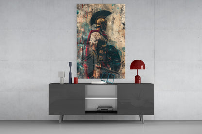 Arched Window Gladiator Glass Wall Art