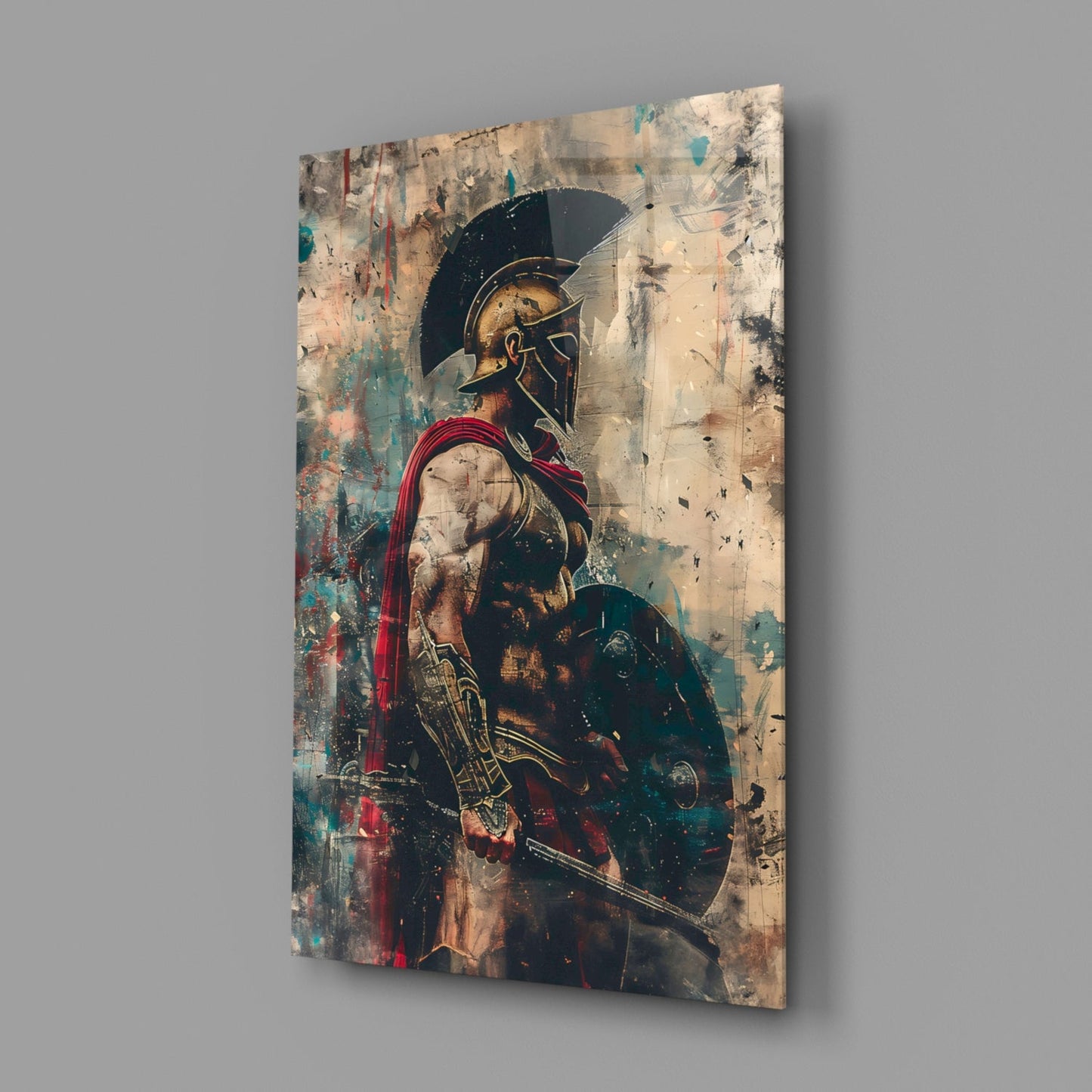 Arched Window Gladiator Glass Wall Art