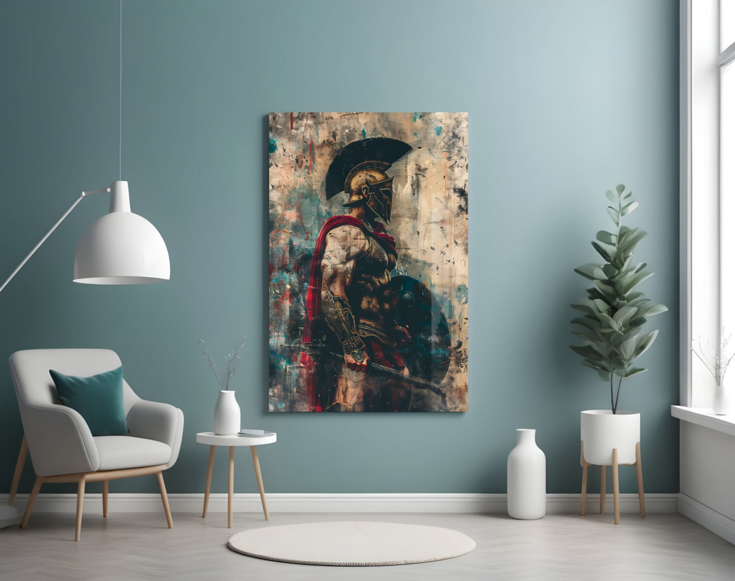 Arched Window Gladiator Glass Wall Art