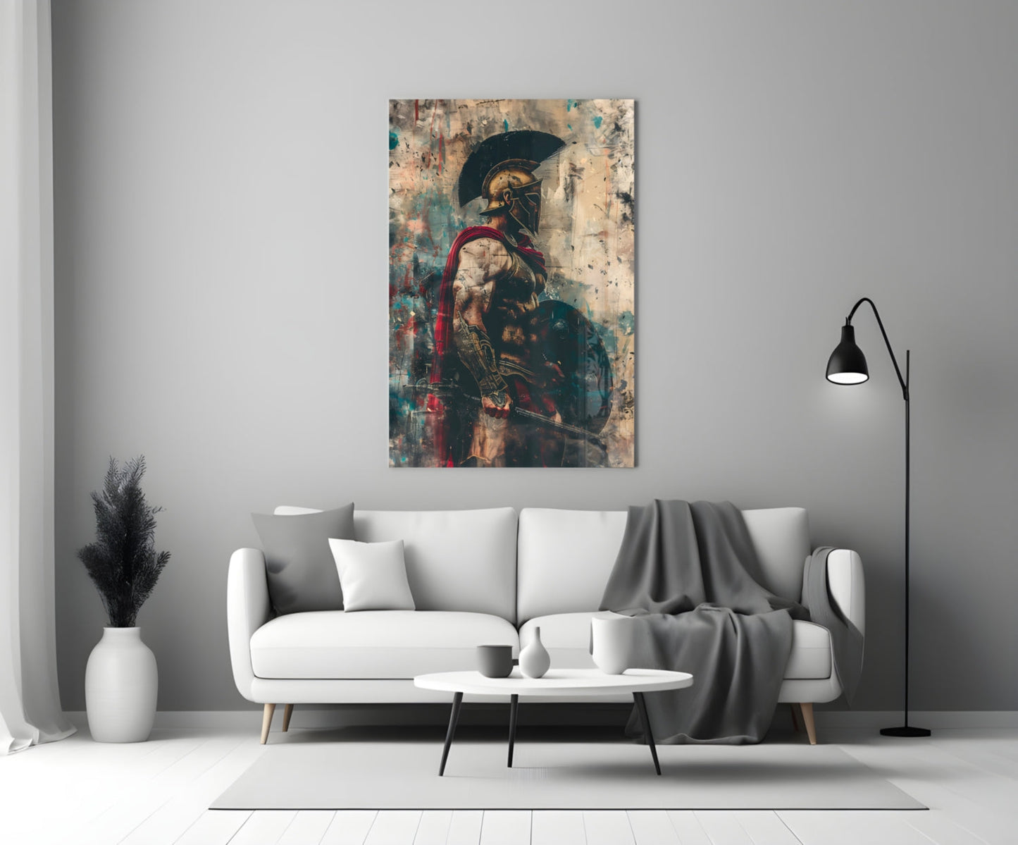 Arched Window Gladiator Glass Wall Art