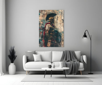Arched Window Gladiator Glass Wall Art