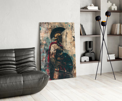 Arched Window Gladiator Glass Wall Art