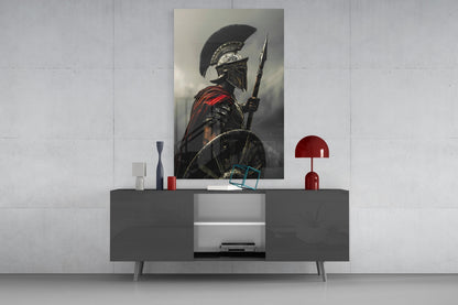 Roman Gladiator Glass Wall Art