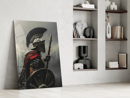 Roman Gladiator Glass Wall Art