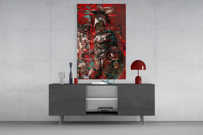 Grunge Gladiator Glass Wall Art