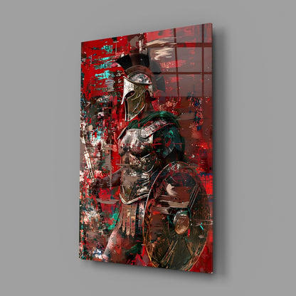 Grunge Gladiator Glass Wall Art