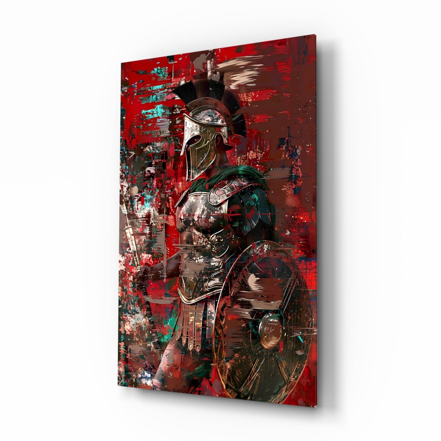 Grunge Gladiator Glass Wall Art