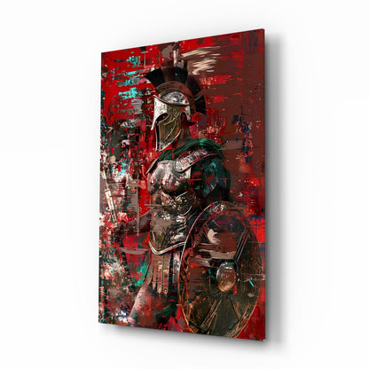 Grunge Gladiator Glass Wall Art