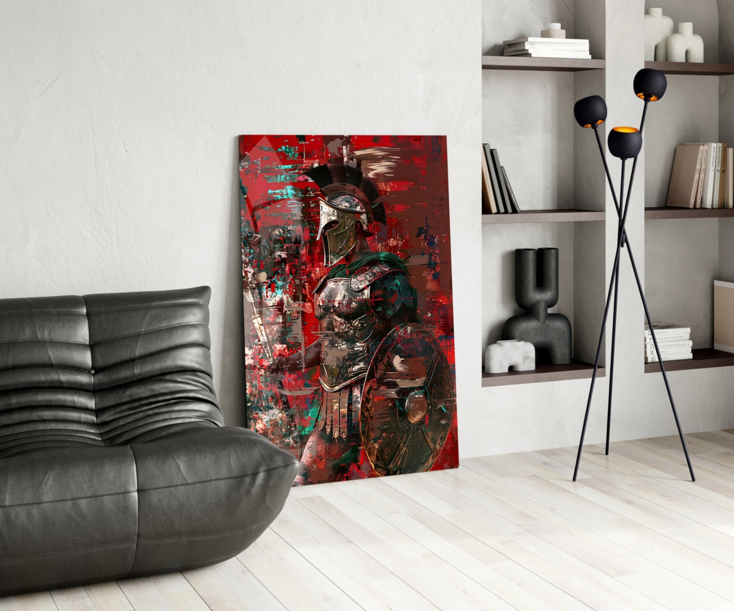Grunge Gladiator Glass Wall Art