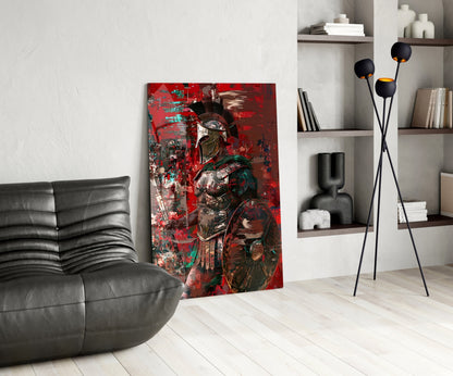 Grunge Gladiator Glass Wall Art