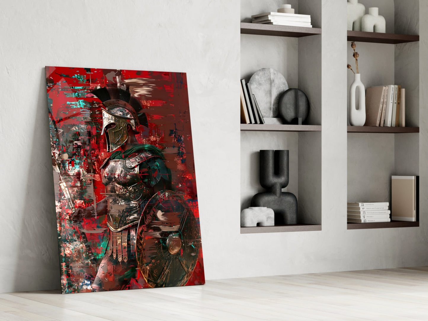 Grunge Gladiator Glass Wall Art