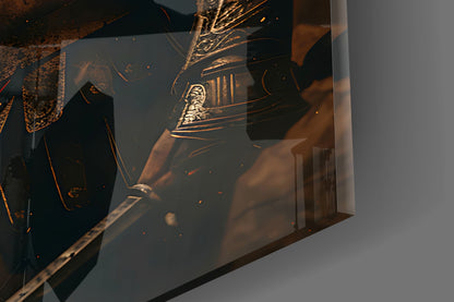 Shirtless Roman Gladiator Glass Wall Art