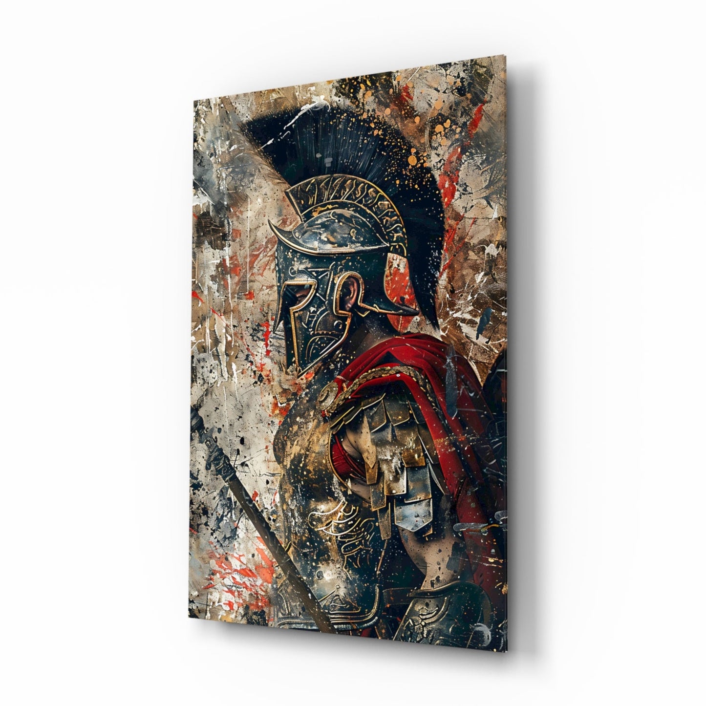 Roman Gladiator Glass Wall Art