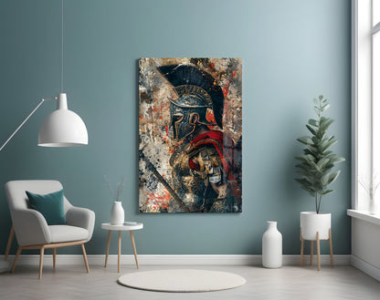 Roman Gladiator Glass Wall Art