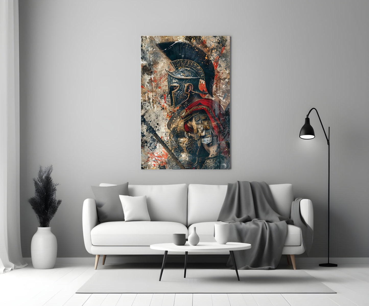 Roman Gladiator Glass Wall Art