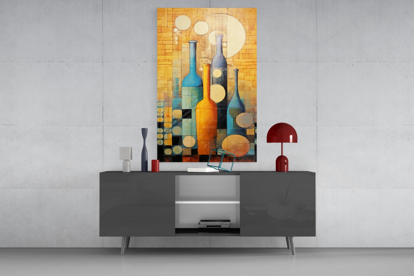 Bottles Glass Wall Art
