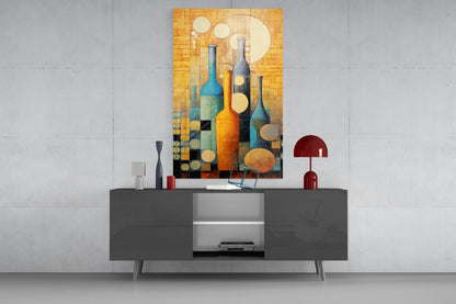 Bottles Glass Wall Art