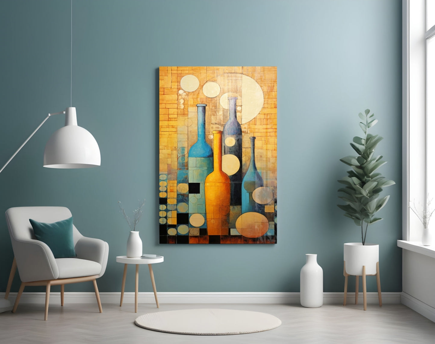 Bottles Glass Wall Art