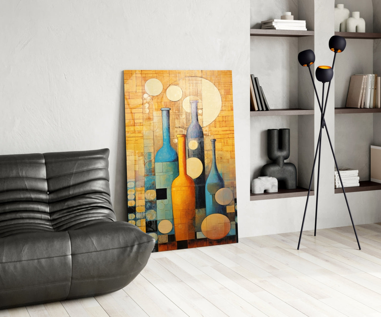 Bottles Glass Wall Art