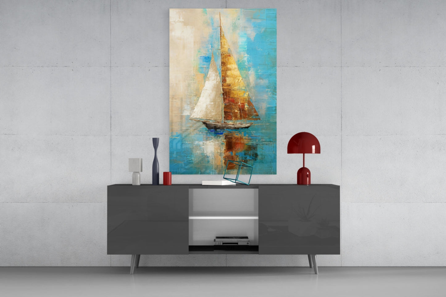 Sailing Glass Wall Art